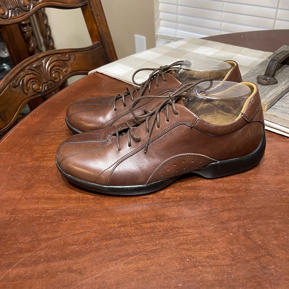 AETREX BROWN LEATHER WALKING SHOES COMFORT DIABETIC